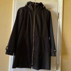NWOT ANNE‎ KLEIN BLACK TRENCH COAT WORN ONCE PERFECT CONDITION SIZE S